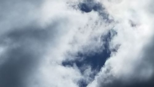 Low angle view of cloudy sky