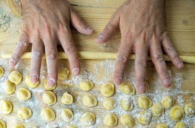 Close-up of hand of man
