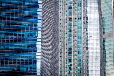 Low angle view of modern buildings