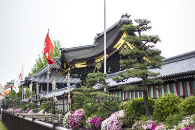 Low angle view of traditional building against sky