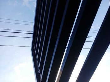 Low angle view of modern building against sky