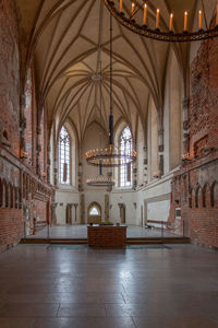 Interior of historic building, malbork castle. 