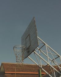 Low angle view of water tower against sky