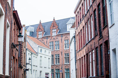 Houses representative of the traditional architecture of the historical bruges town