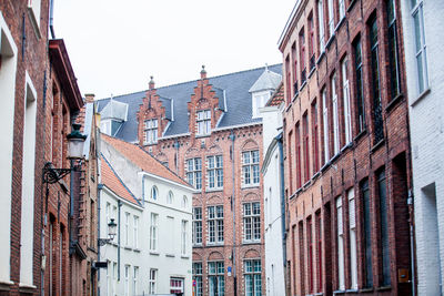 Low angle view of residential buildings against sky
