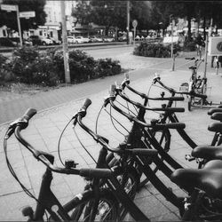 Cars parked in front of building