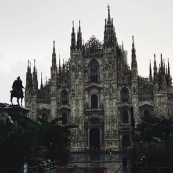 Panoramic view of cathedral and buildings against sky