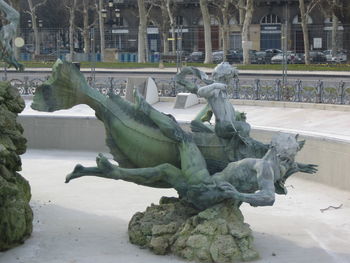 View of fountain in front of building