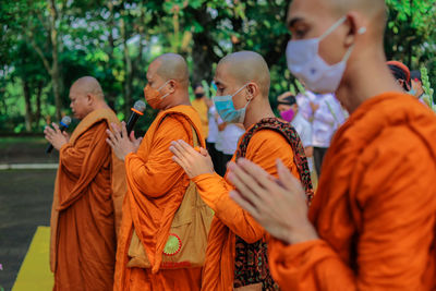 Group of people in temple