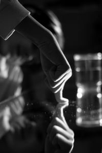 Close-up of hand holding drink