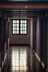 Empty corridor of building