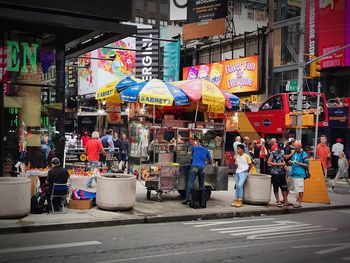 People on city street