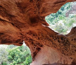 Low angle view of rock formation