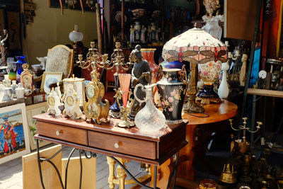 Market stall on table at store