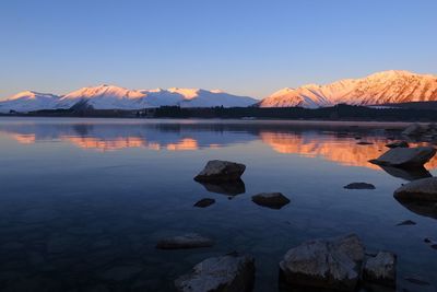 A scene in lake tekapo new zealand 