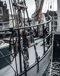 Close-up of sailboat