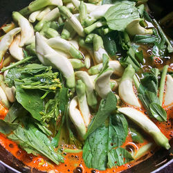 Full frame shot of chopped vegetables