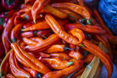 Full frame shot of red chili peppers