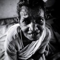 Close-up portrait of smiling woman