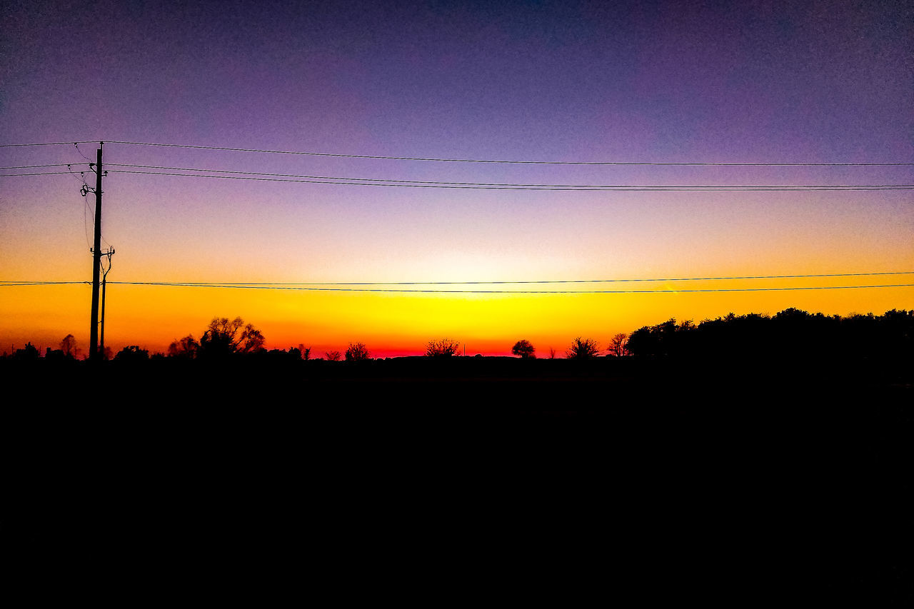 SCENIC VIEW OF SILHOUETTE LANDSCAPE AGAINST SKY DURING SUNSET