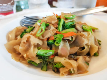 Close-up of meal served in plate