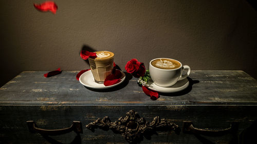 Close-up of coffee cups