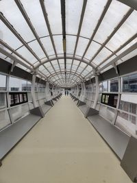 Empty elevated walkway