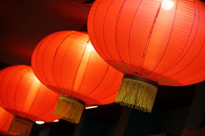 Illuminated lights at night