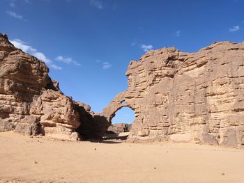 Rock formations against sky