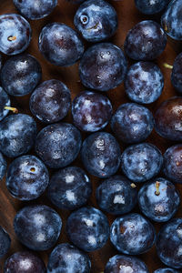 Full frame shot of blueberries