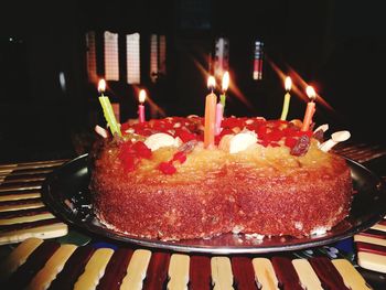 Close-up of birthday cake