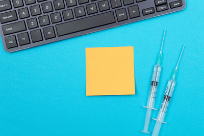 Close-up of laptop on table