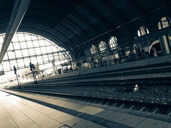 Railway tracks at railroad station