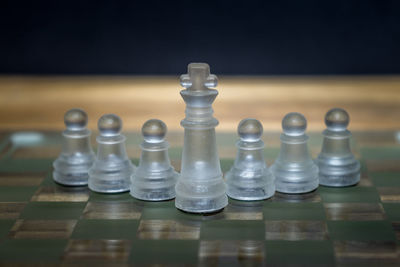 Close-up of chess pieces