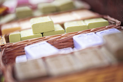 Close-up of cake on table