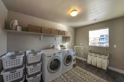 Interior of bathroom at home