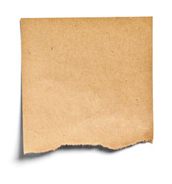 Close-up of empty paper against white background