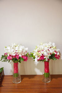 Flowers in vase on table