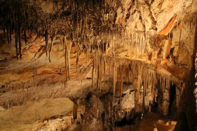 Rock formations in cave