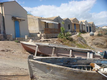 View of buildings in city against sky