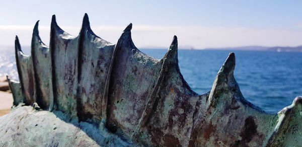 Close-up of sea against sky