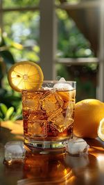 Close-up of drink on table