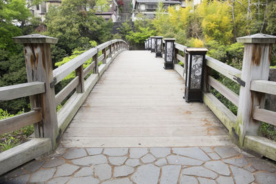 Walkway leading to footbridge