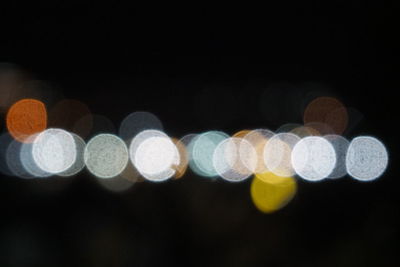 Defocused lights at night