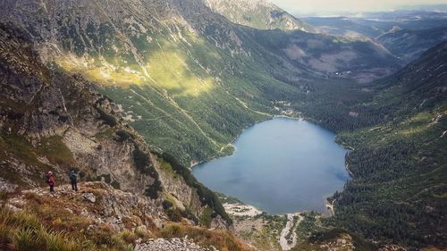 Panoramic view of mountains against sky