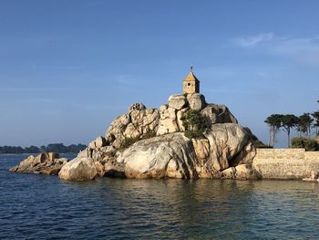 Rock formations in sea