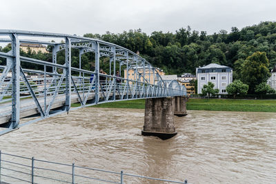 Arch bridge over river