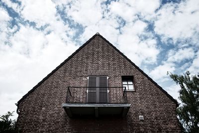 Low angle view of house against sky