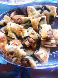 Close-up of served food in plate