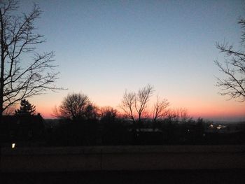 Silhouette of trees at sunset